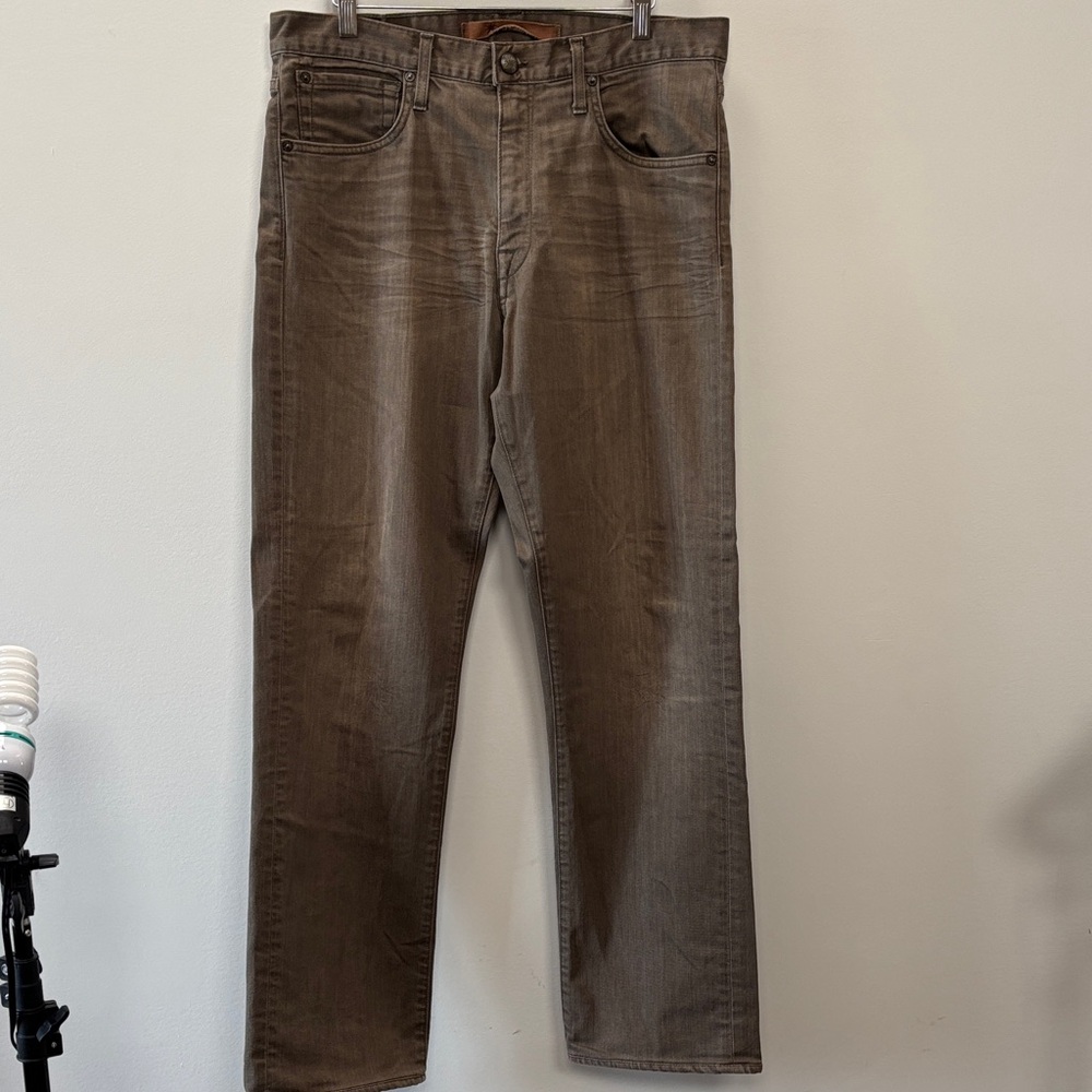 Agave Brown Straight-Leg Jeans
